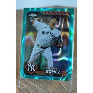 2024 Topps Chrome Yoendrys Gomez #160 Aqua Lava Refractor /199 RC Yankees